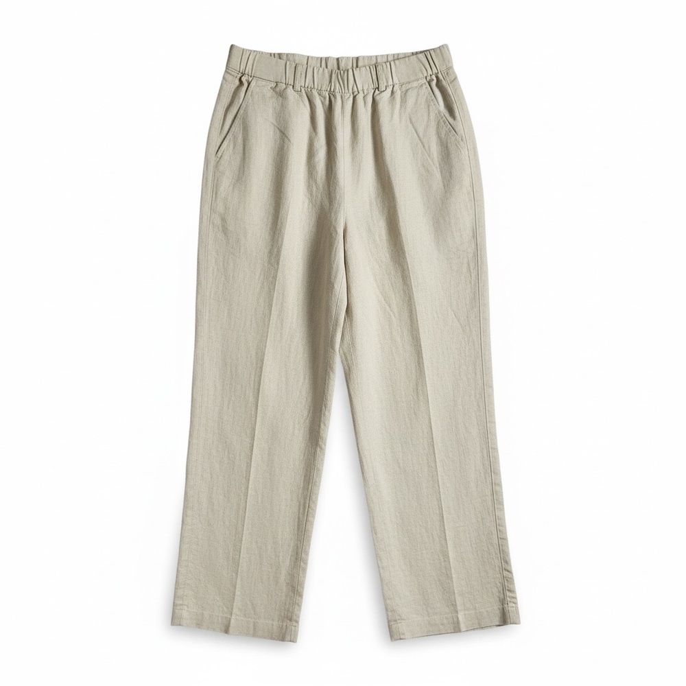 Quince Women’s Ankle Length Organic Linen Pants Summer Vacation Resortwear